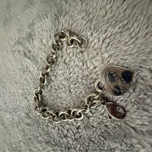 Tiffany & Co. Silver Heart Charm Bracelet